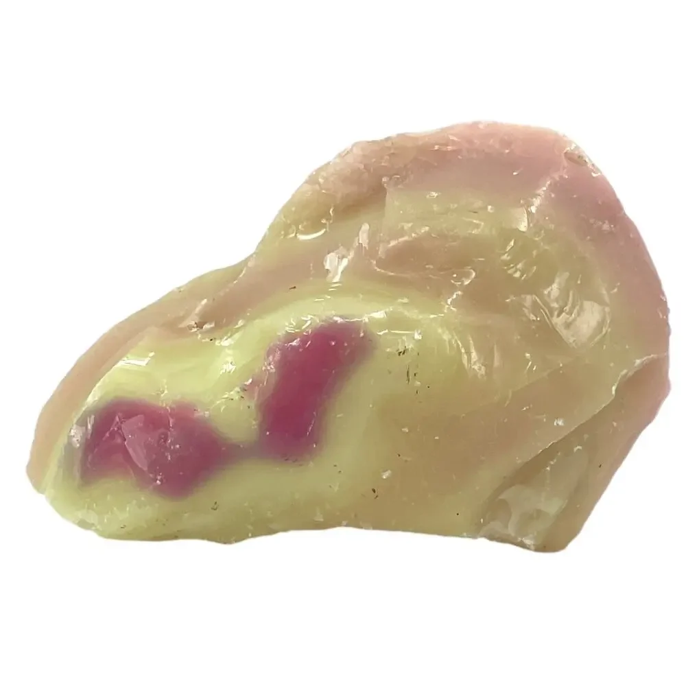 Burmese Pink Custard Uranium Art Glass‎ Cullet Layered Slag Glass  #4GX261